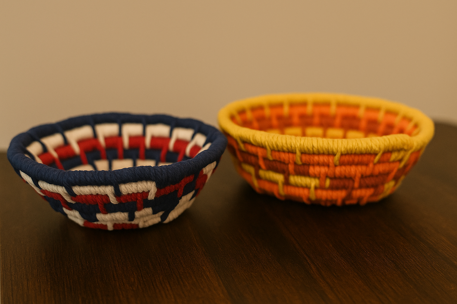 Macrame baskets