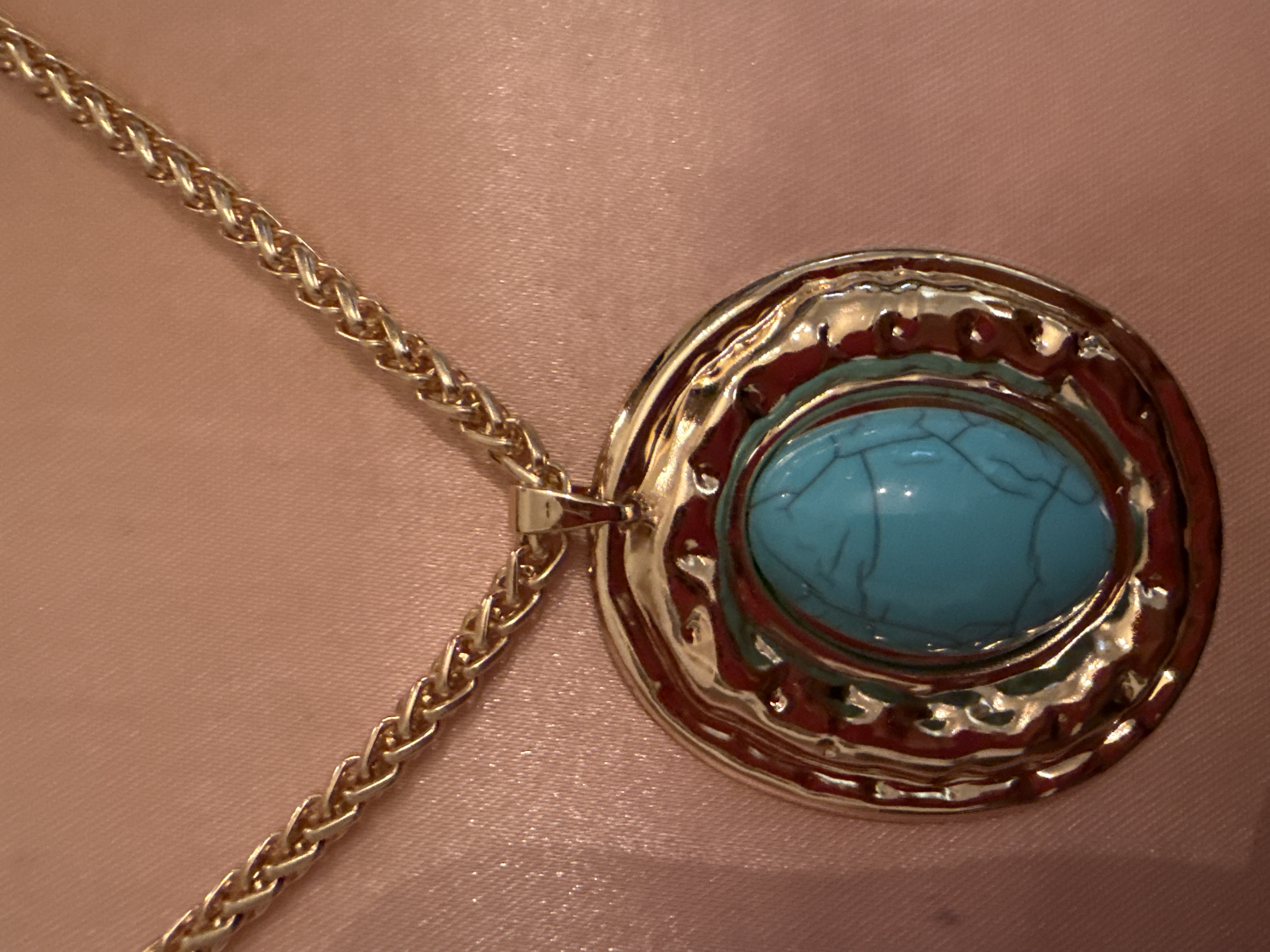 Turquoise & golden necklace