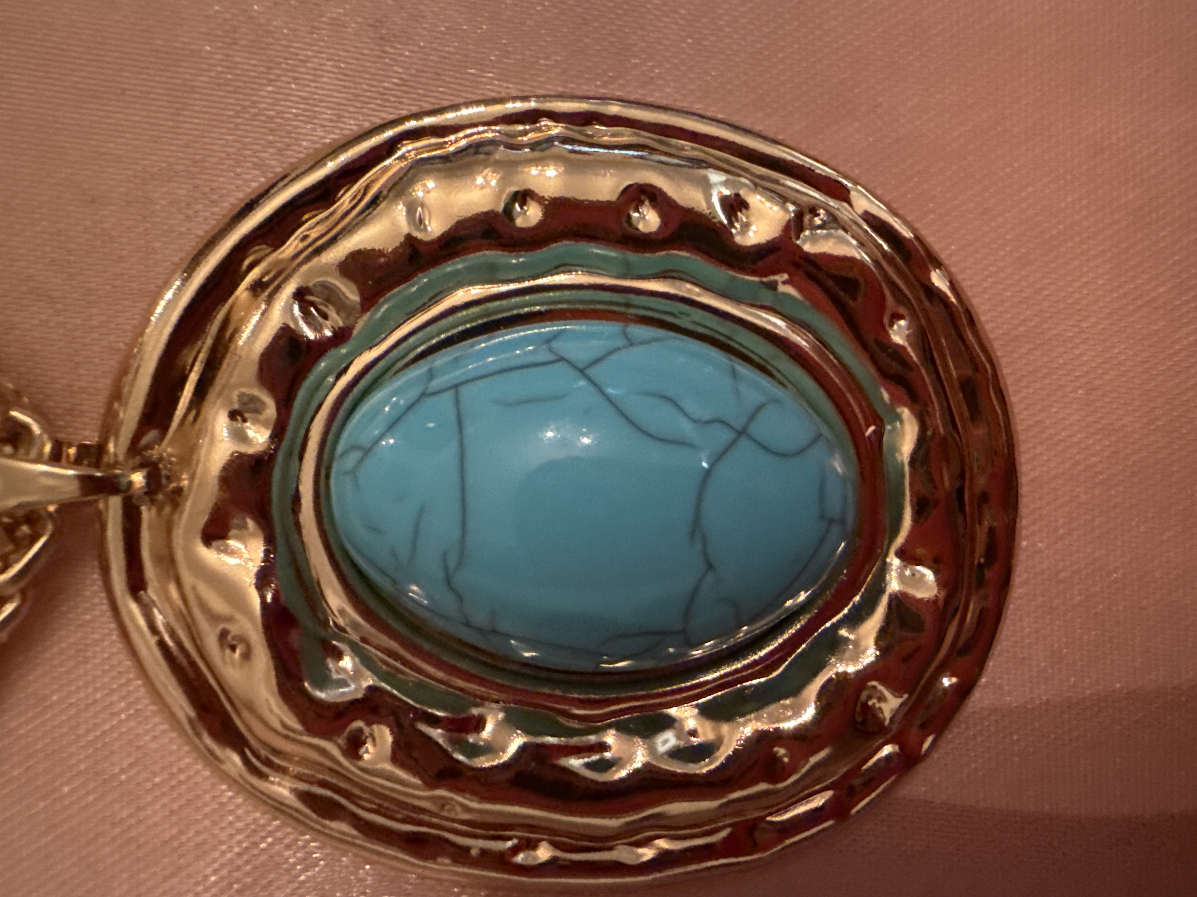 Turquoise & golden necklace