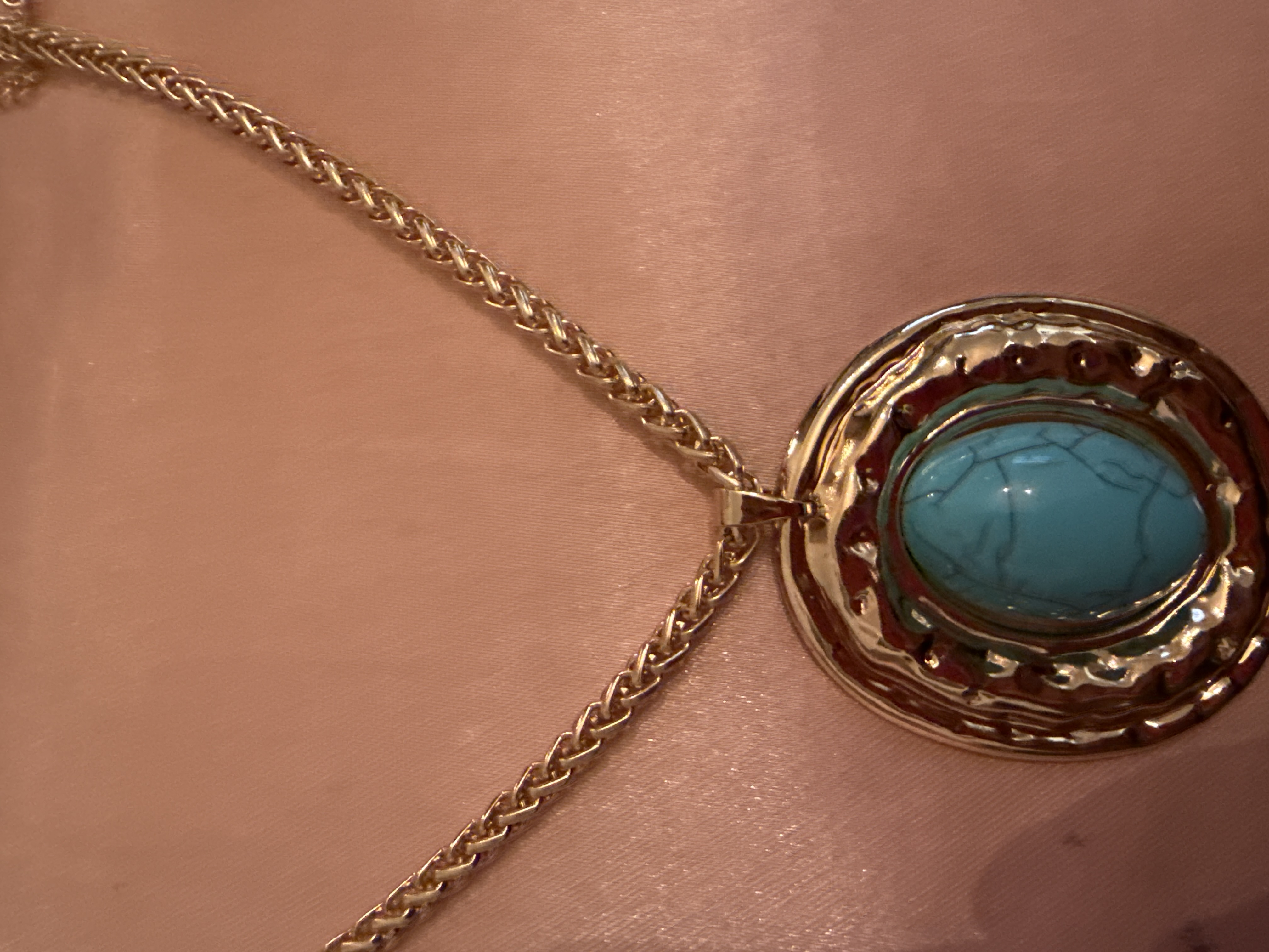 Turquoise & golden necklace