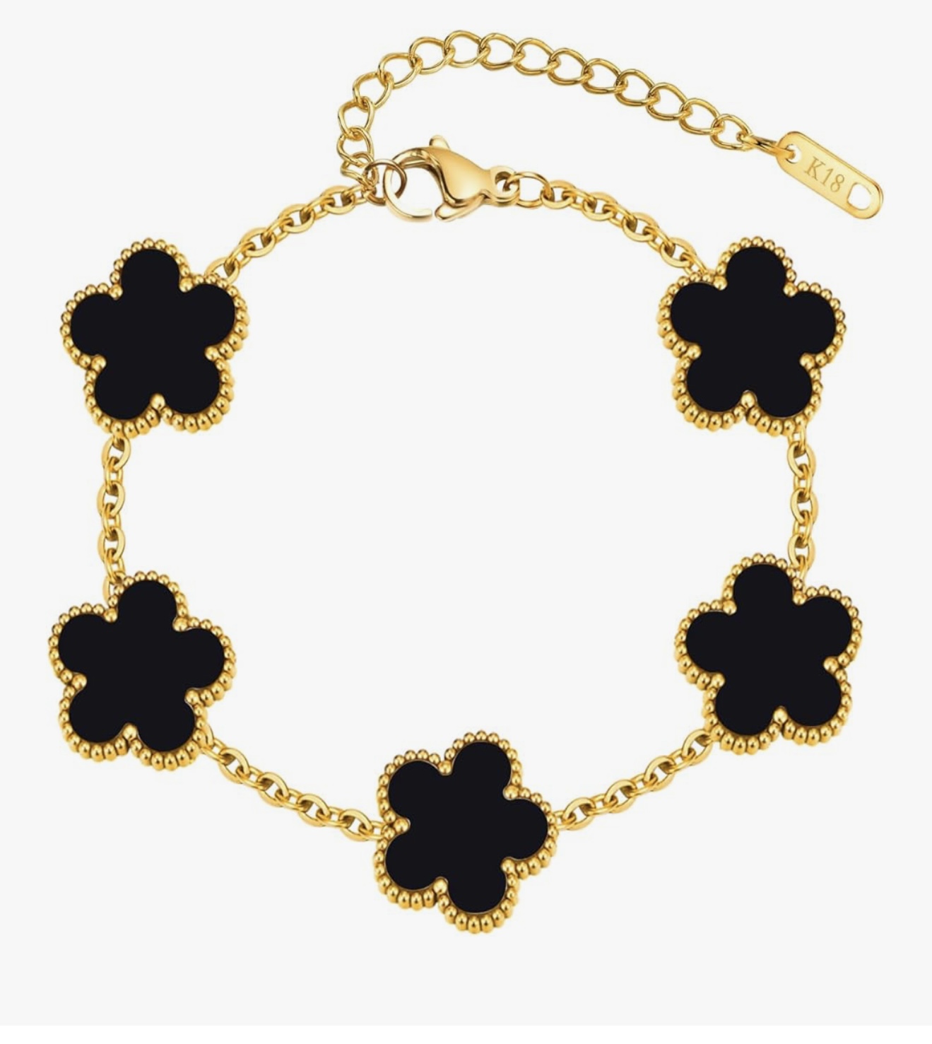 Black Lucky Charm Bracelet