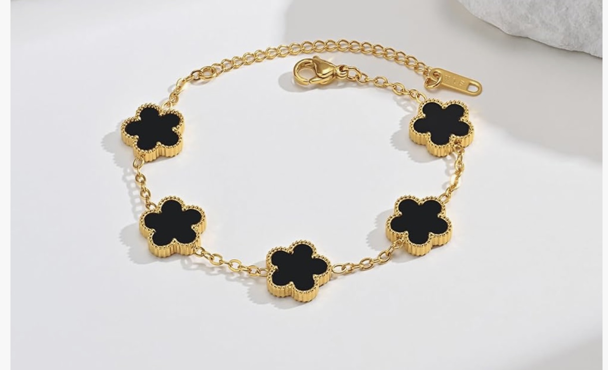 Black Lucky Charm Bracelet