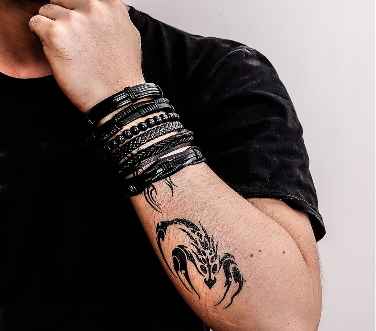 6 Leather bracelets for men
