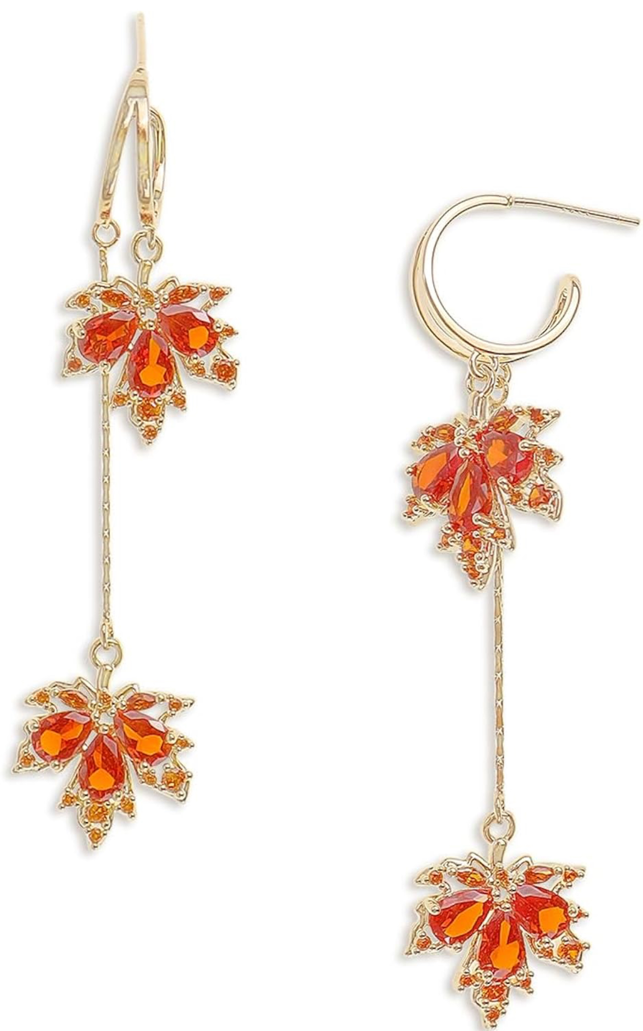 Dangling leaves earrings