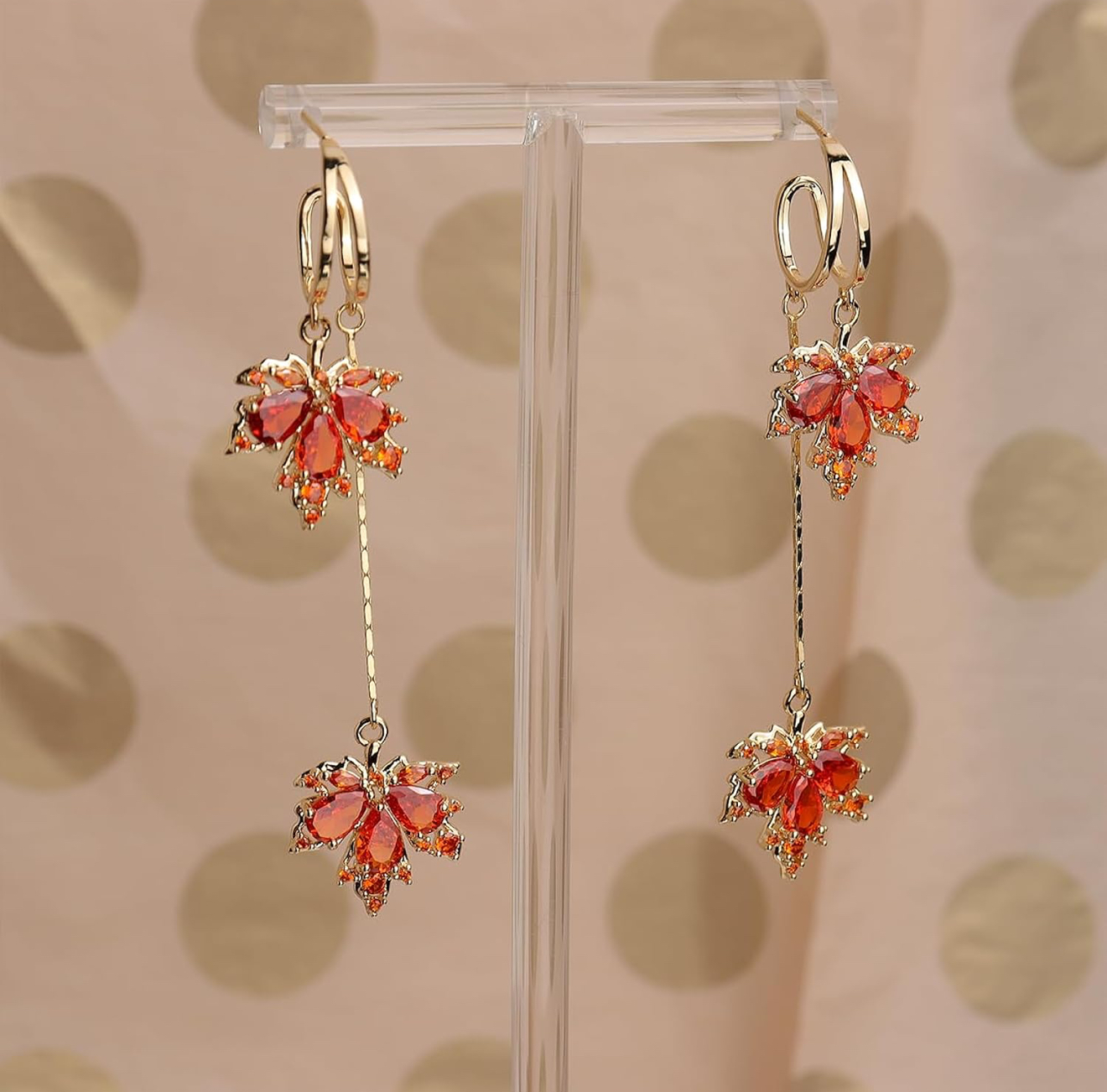 Dangling leaves earrings