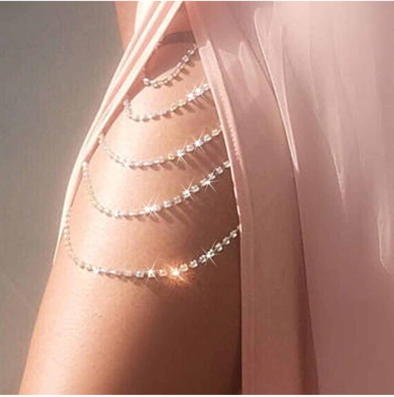 Leg chain/ rhinestone