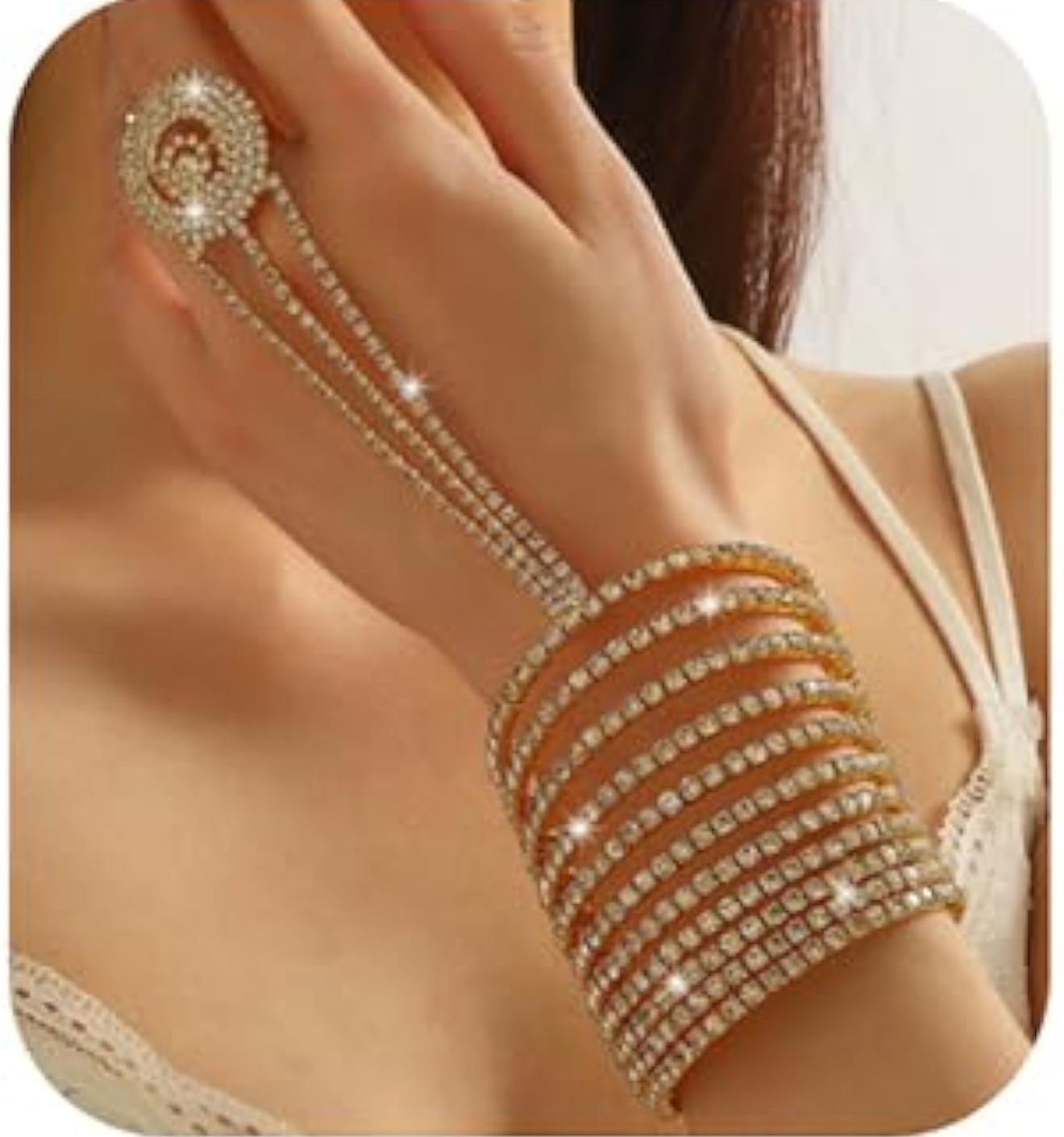 Ring bracelet/gold tone