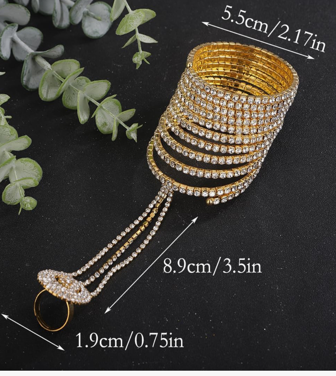 Ring bracelet/gold tone