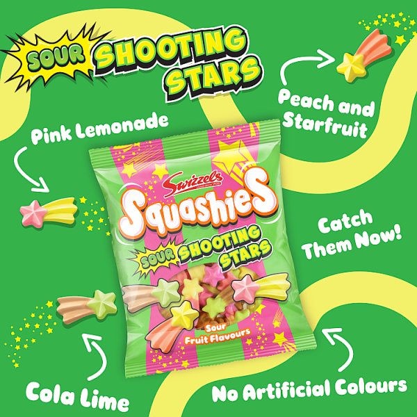 Swizzels Squashies Sour Shooting Stars 100g