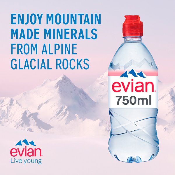 evian Still Natural Mineral Water 750ml