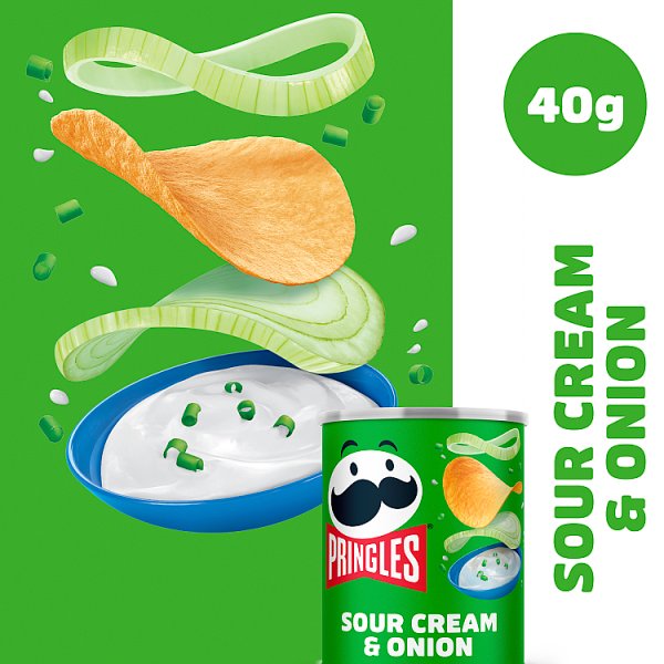 Pringles Sour Cream & Onion Snacking Crisps 40g