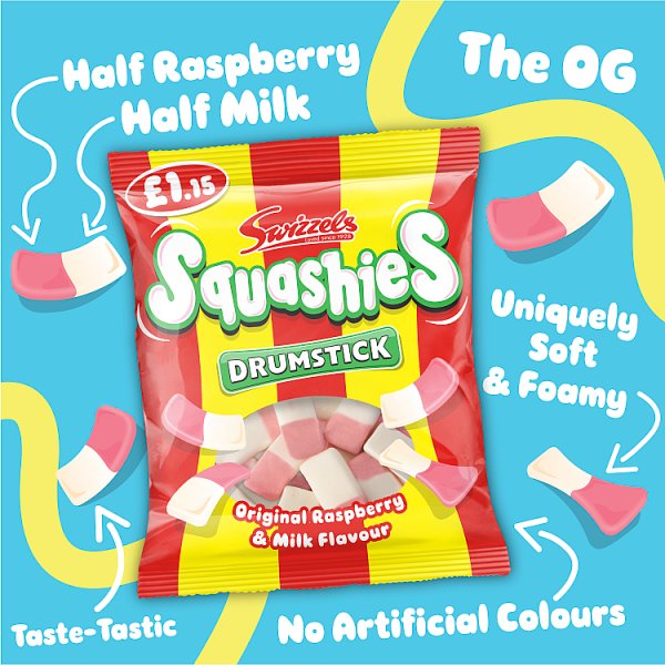 Swizzels Squashies Original Raspberry & Milk 120g