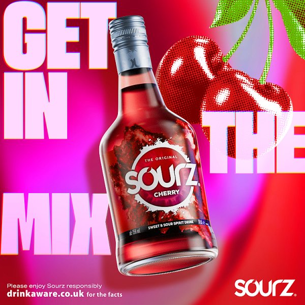Sourz Cherry Sweet & Sour Spirit Drink 70cl