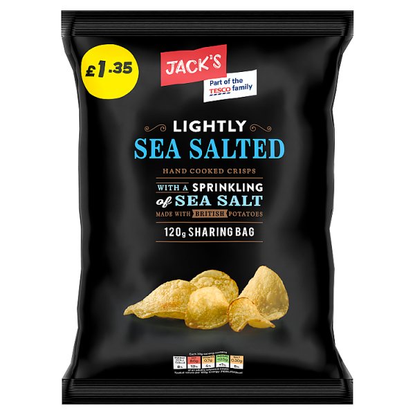 Jack's Lightly Sea Salted Hand Cooked Crisps 120g