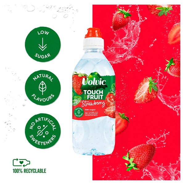 Volvic Touch of Fruit Low Sugar Strawberry Natural Flavoured Water 6 x 750ml