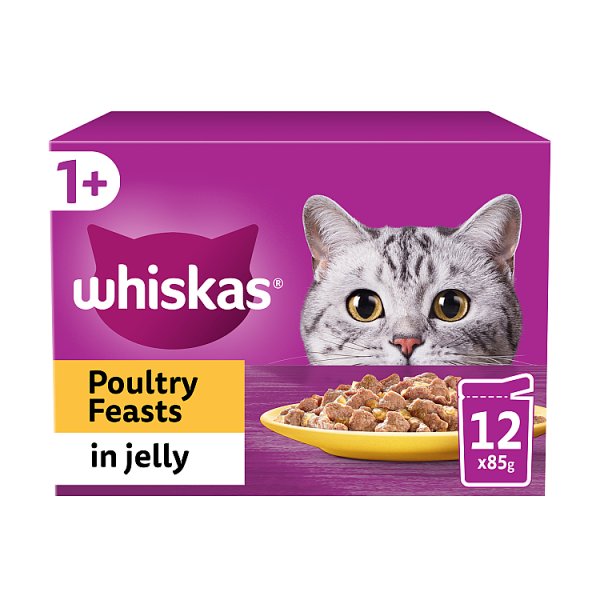 Whiskas 1+ Poultry Feasts in Jelly 12 x 85g