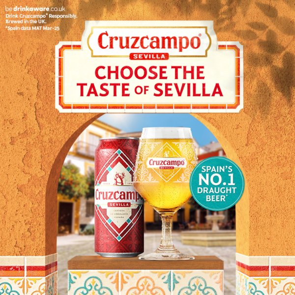 Cruzcampo Sevilla Lager Beer Can 4x568ml