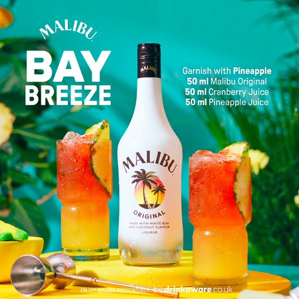 Malibu Original White Rum with Coconut Flavour 1L