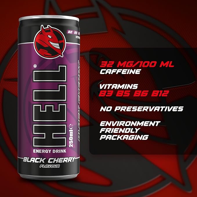 HELL Energy Drink Black Cherry Flavour 500ml