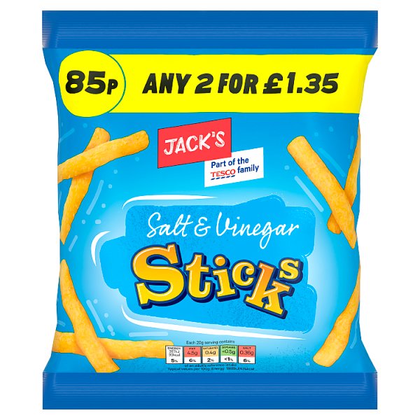 Jack's Salt & Vinegar Sticks 60g