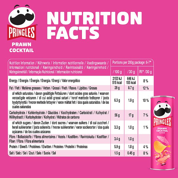 Pringles Prawn Cocktail Sharing Crisps 165g