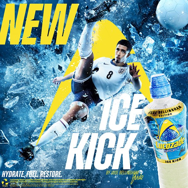 Lucozade Sport Drink Ice Kick Jude Bellingham Edition 500ml