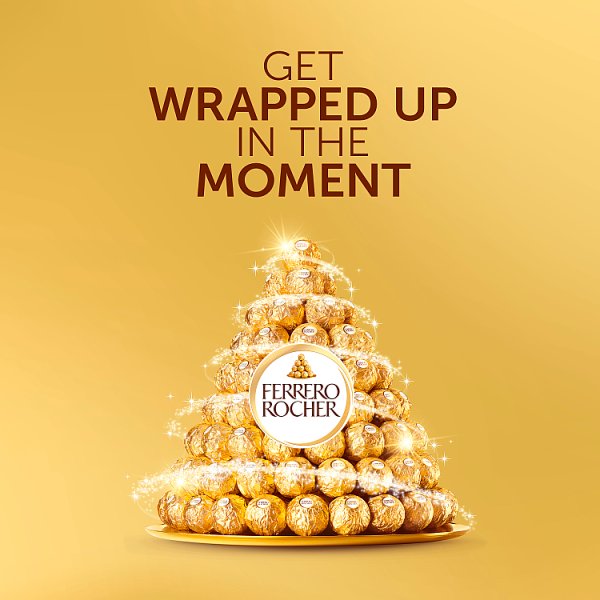 Ferrero Rocher Milk Chocolate Hazelnut Pralines Gift Box of Chocolates 16 Pieces 200g