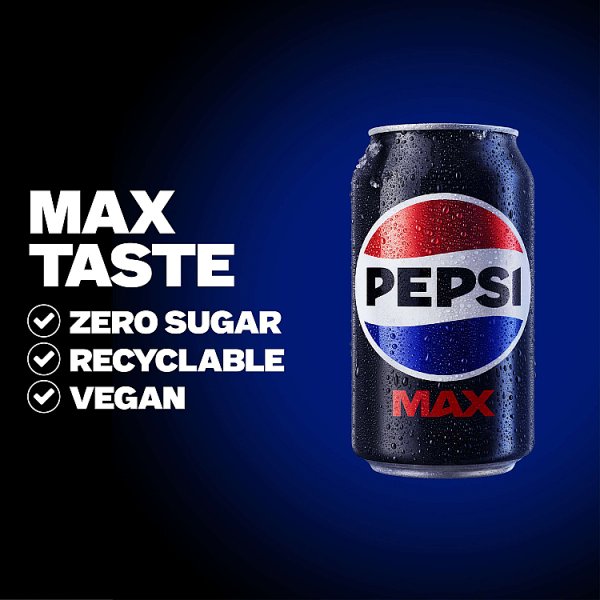 Pepsi Max No Sugar Cola Cans 18 x 330ml