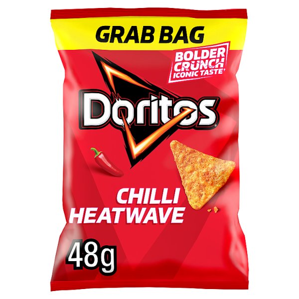 Doritos Chilli Heatwave Tortilla Chips Grab Bag Crisps 48g