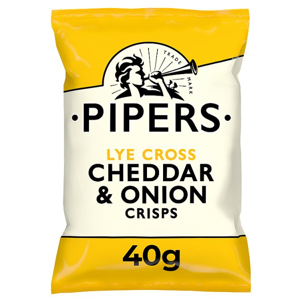 Pipers Lye Cross Cheddar & Onion Crisps 40g