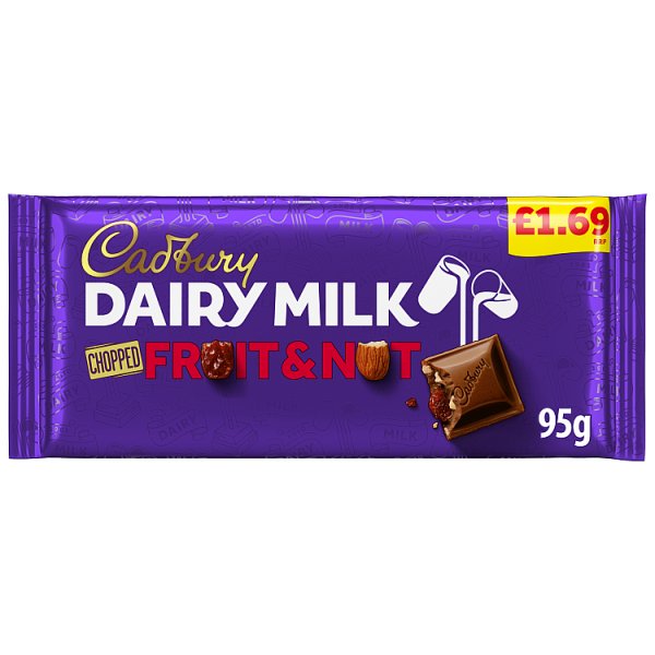 Cadbury Dairy Milk Fruit & Nut Chocolate Bar 95g