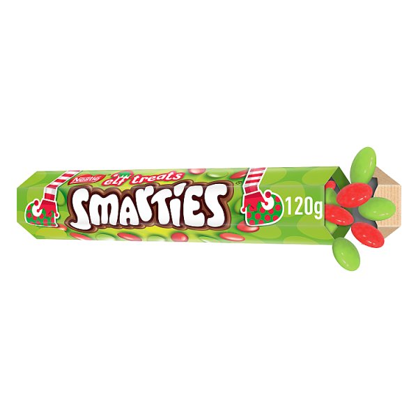 Smarties Elf Treats Milk Chocolate Giant Tube 120g