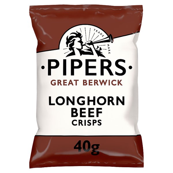 Pipers Great Berwick Longhorn Beef Crisps Grab Bag 40g