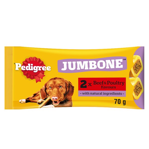 PEDIGREE JUMBONE Medium Dog Treats Beef and Poultry 2 Chews 70g