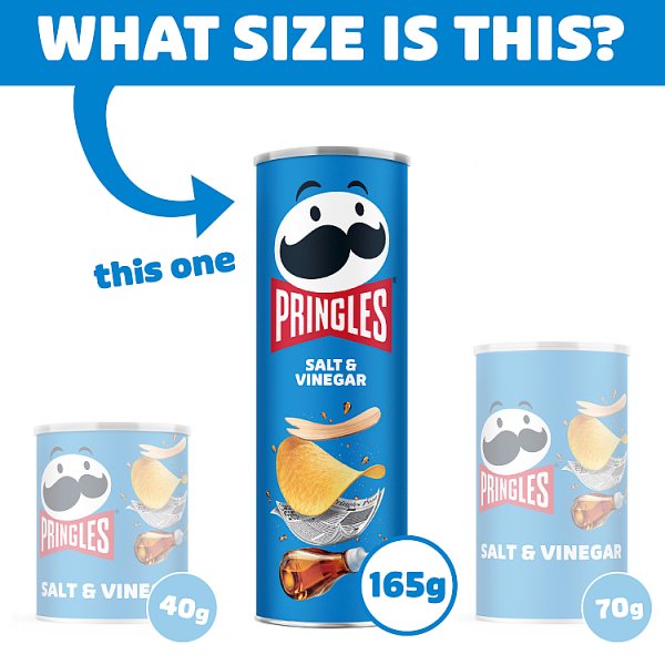 Pringles Salt & Vinegar Sharing Crisps 165g