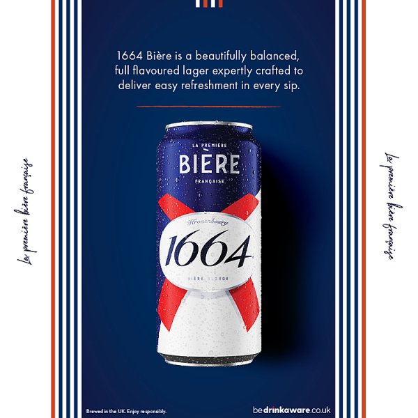 Kronenbourg 1664 Biere Beer Lager 4x568ml Pint Cans