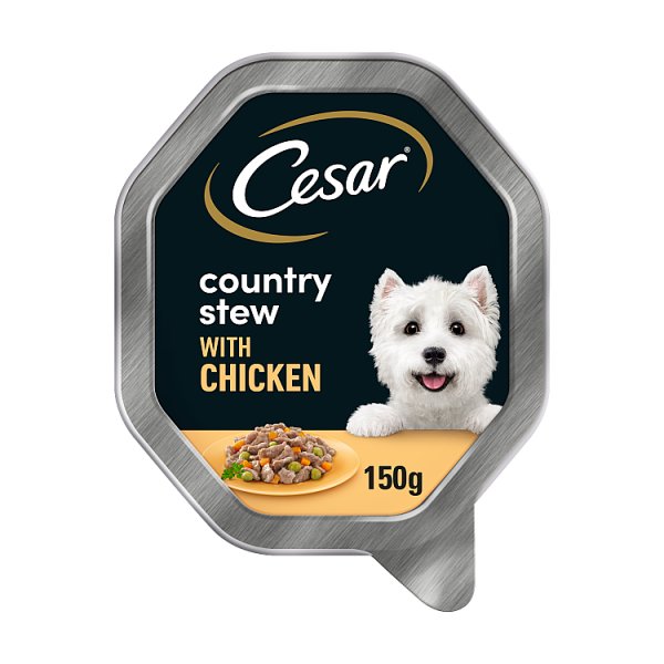 CESAR® Country Stew Adult Wet Dog Food Tray Chicken & Veg in Gravy 150g