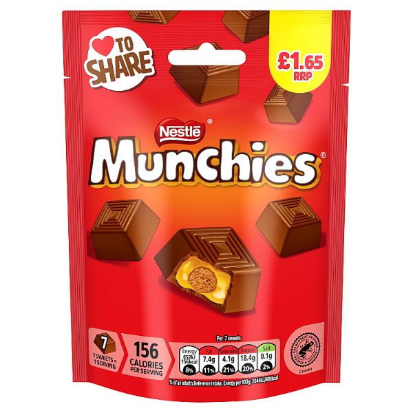 Munchies Milk Chocolate & Caramel Sharing Bag 81g