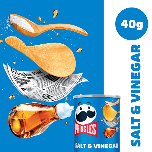 Pringles Salt & Vinegar Snacking Crisps 40g