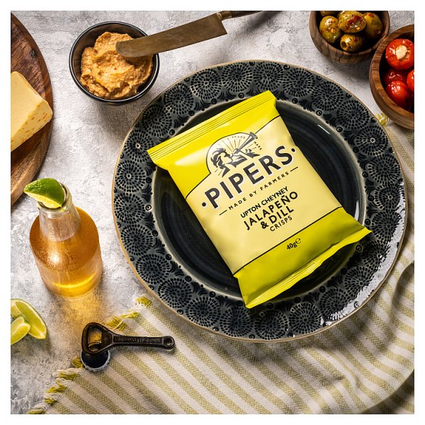 Pipers Upton Cheyney Jalapeño & Dill Crisps 40g
