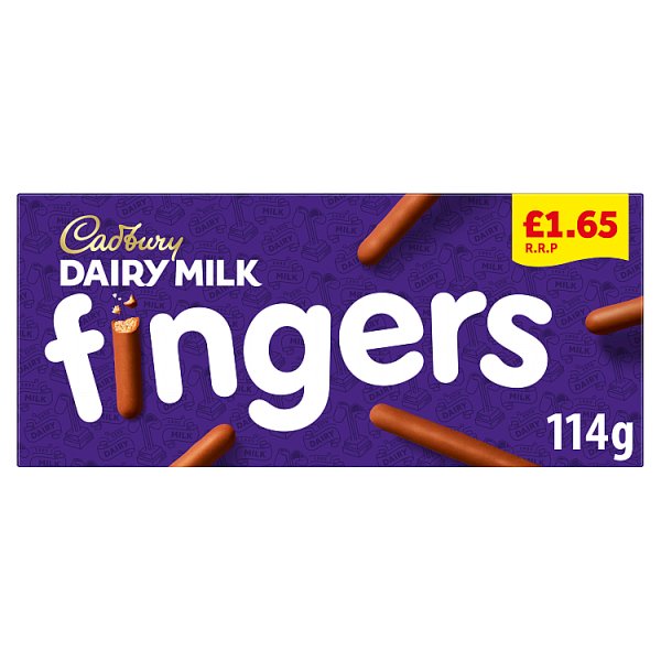 Cadbury Dairy Milk Fingers Milk Chocolate Biscuits 114g