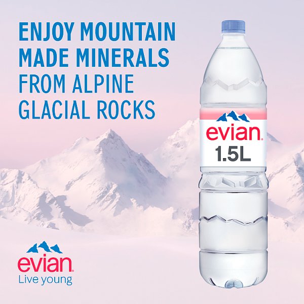 Evian Still Natural Mineral Water 1.5L