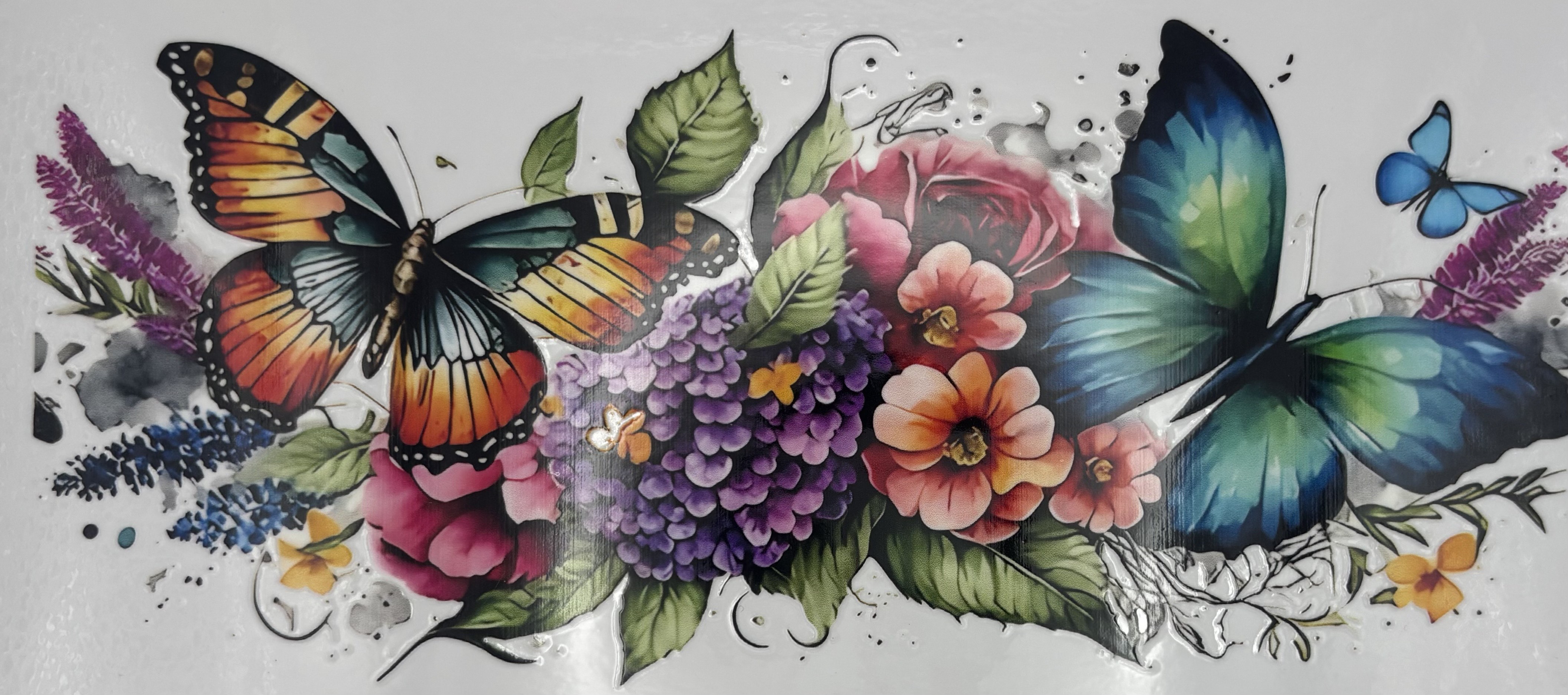 BUTTERFLY & FLOWER WRAP 16oz