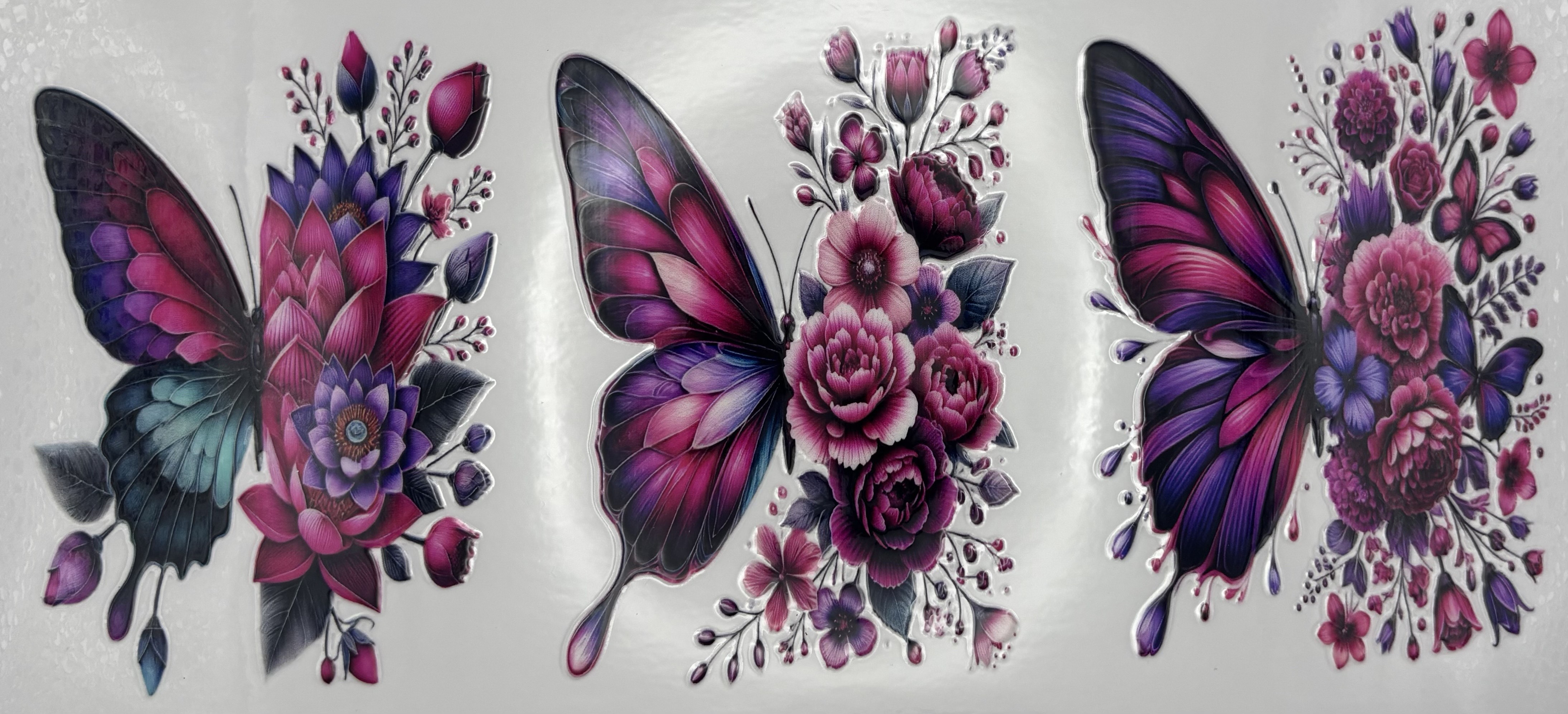 PINK BUTTERFLY & FLOWER WRAP 16oz