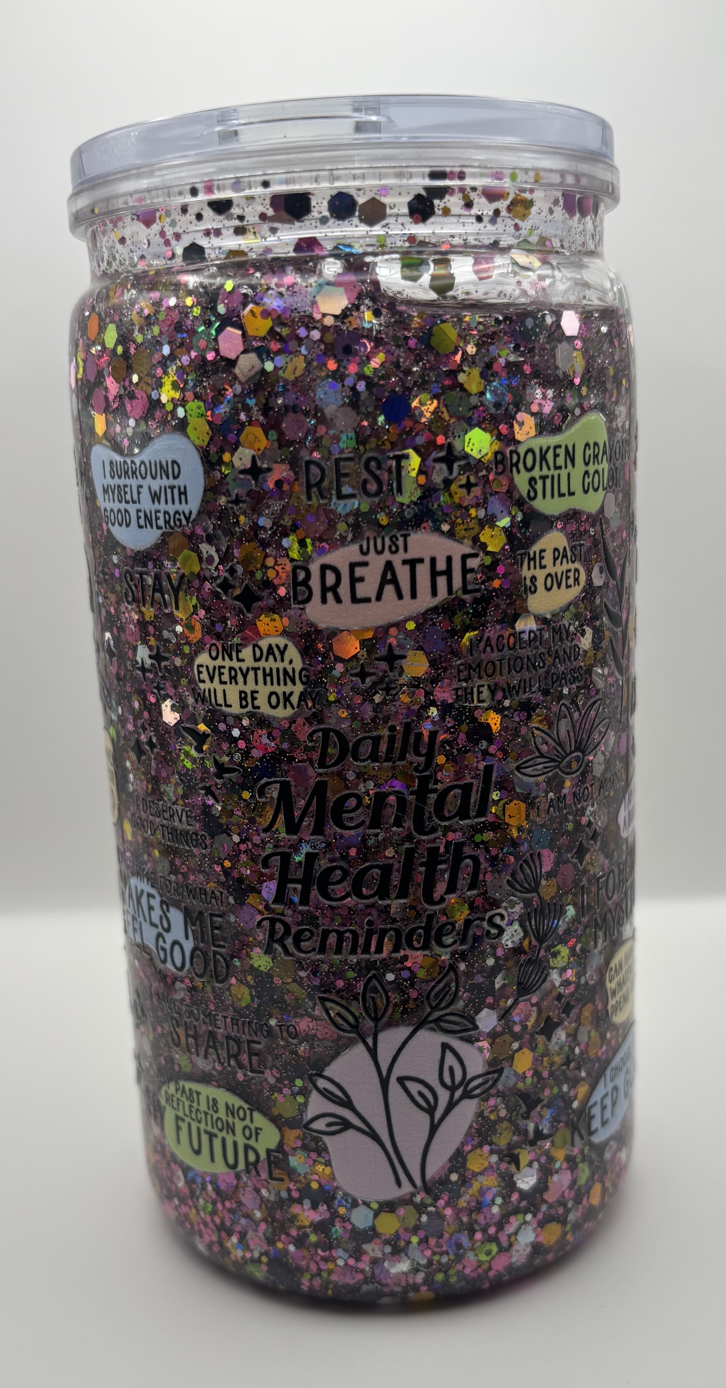 Mental Health Acrylic Snow Globe 16oz