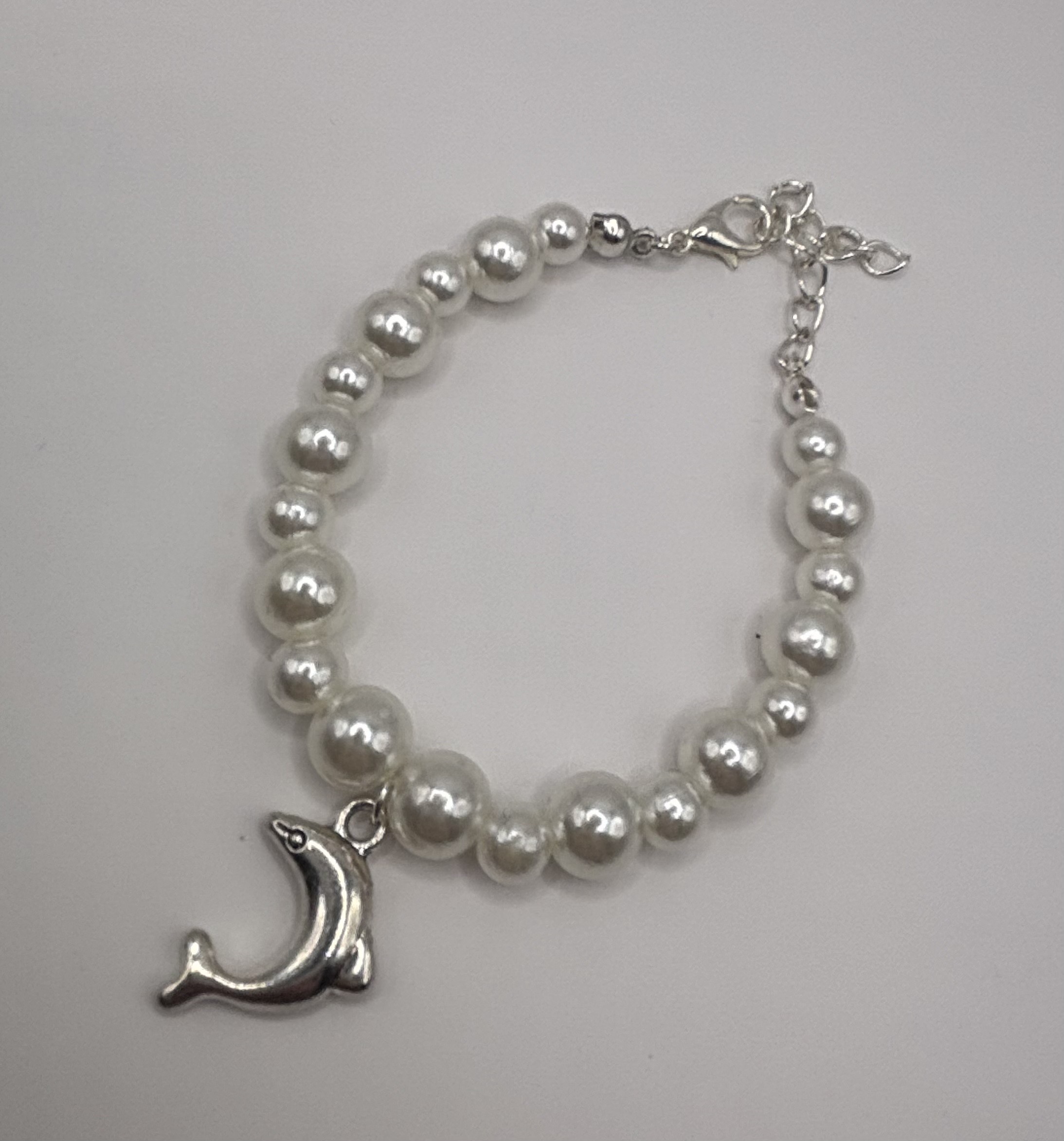 Pearl & Dolphin Charm Bracelet