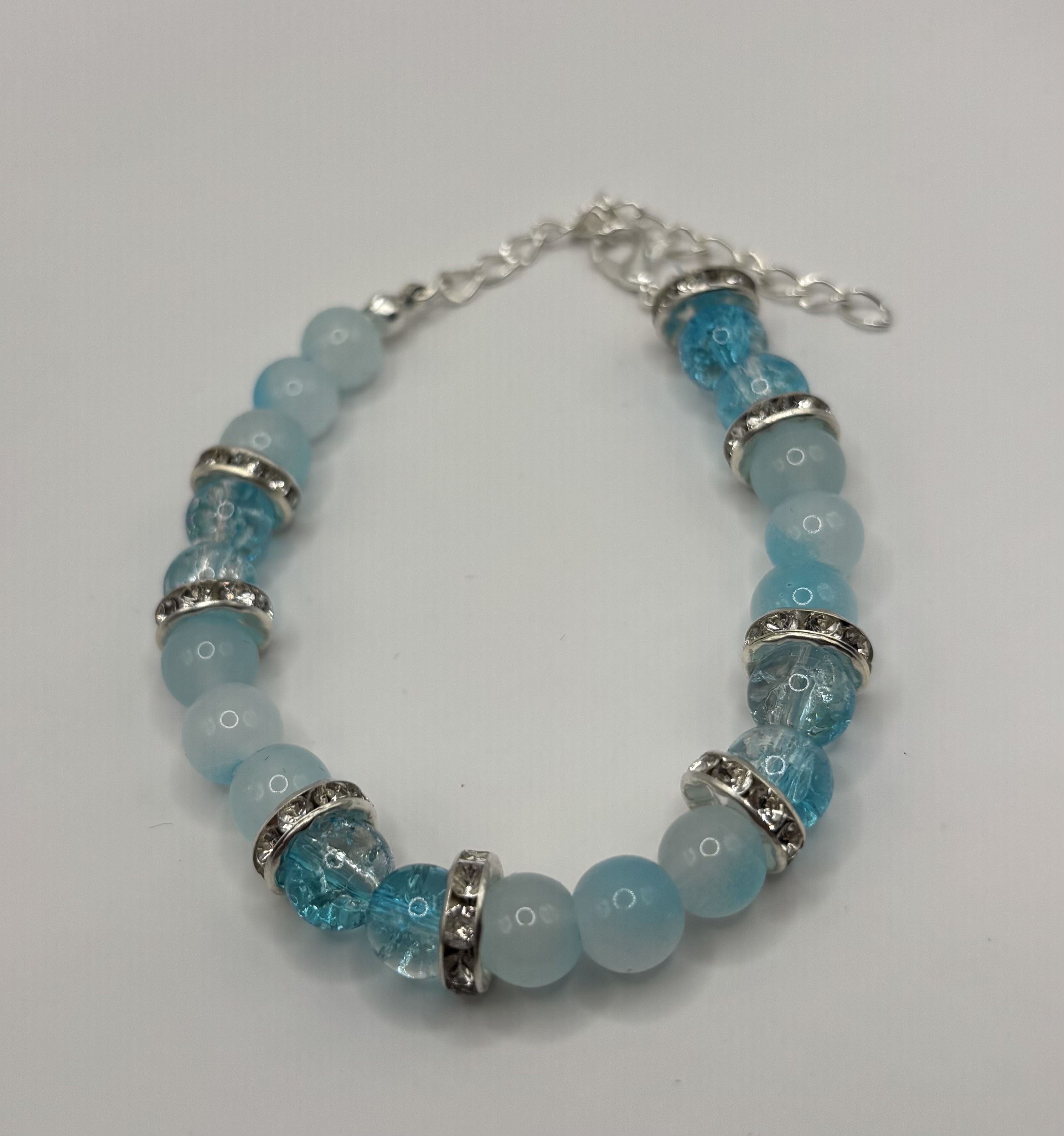 Glass Bead Blue Bracelet