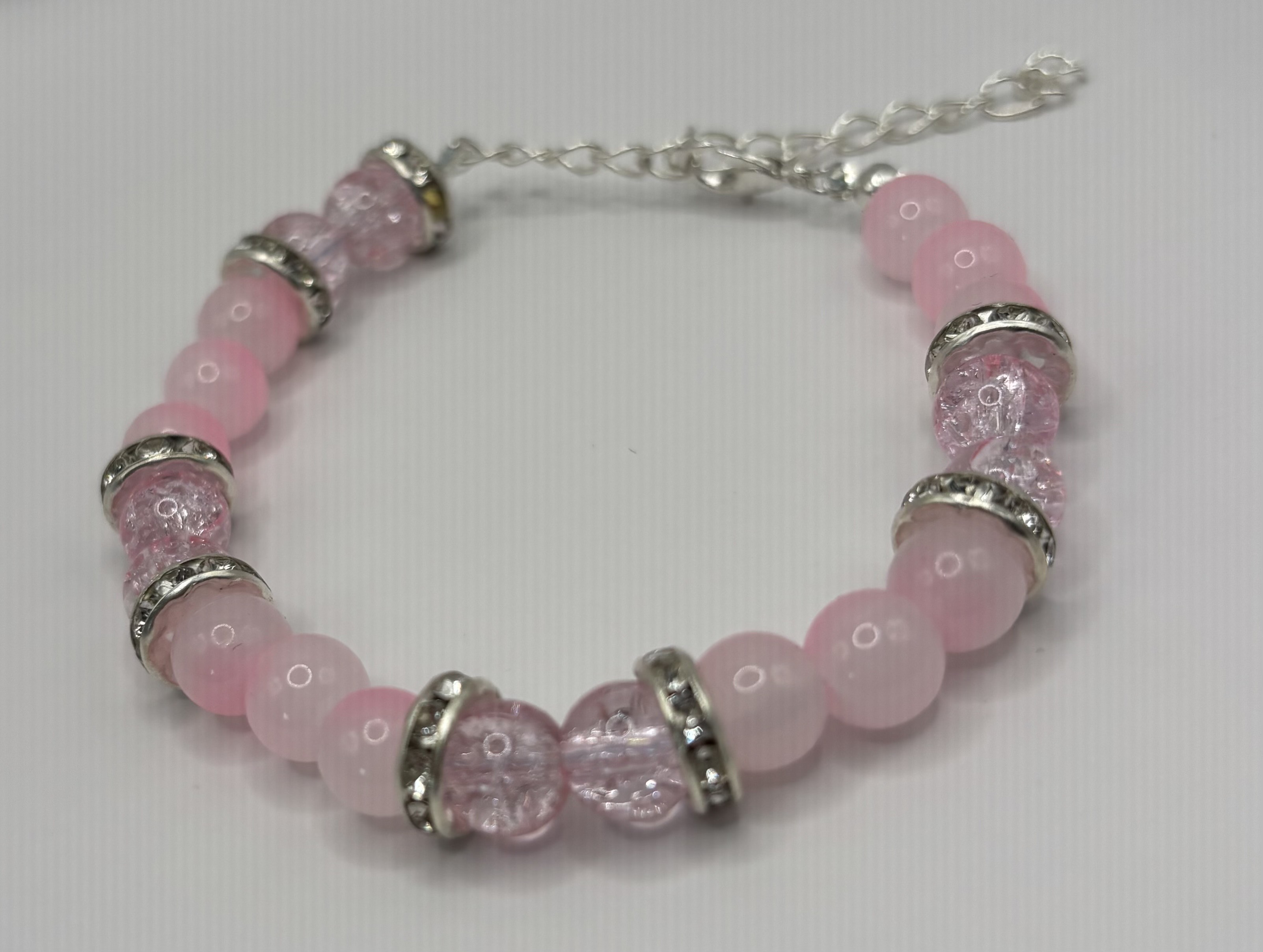 Glass Bead Pink Bracelet