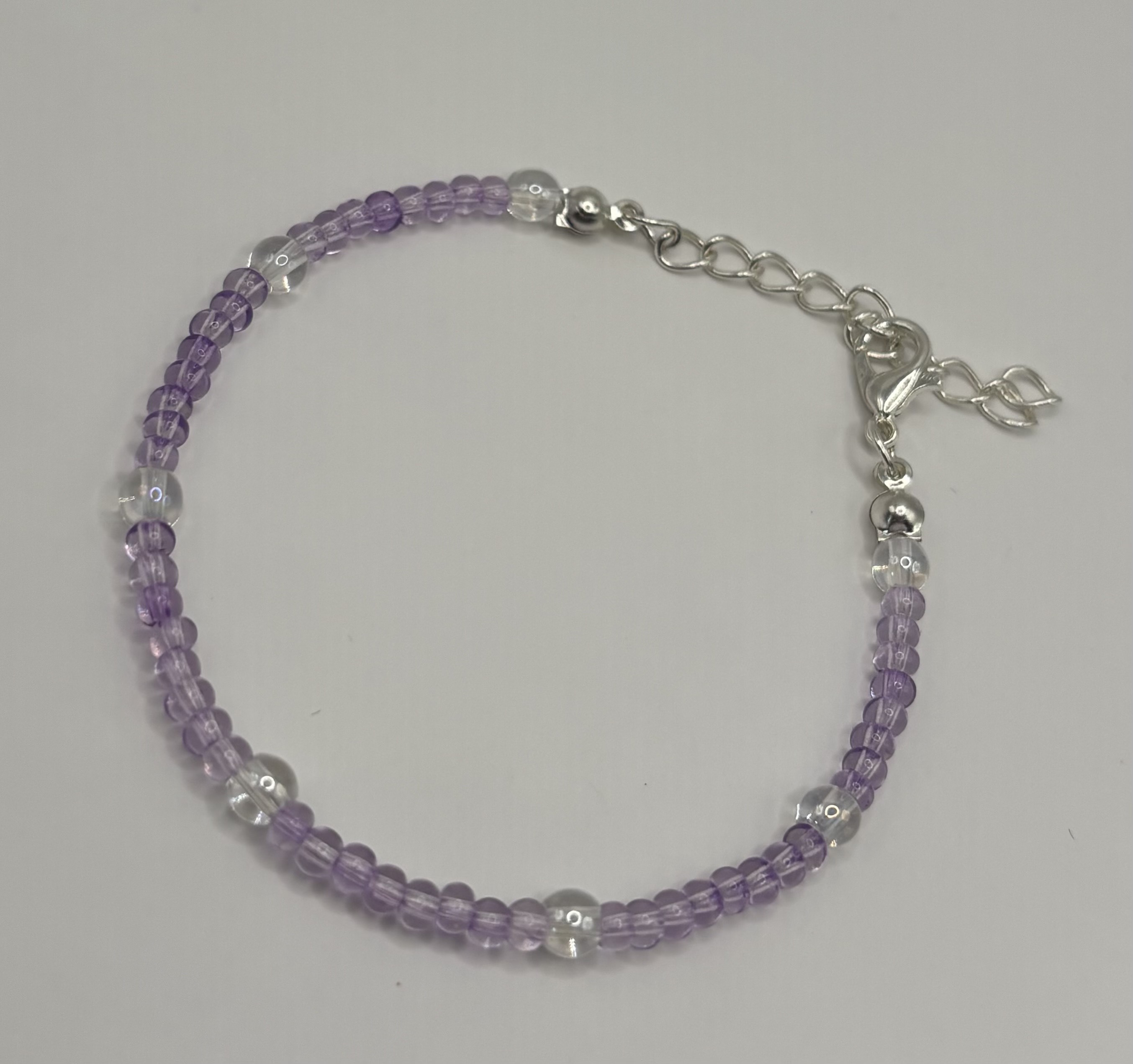 Purple & Large Clear Bead