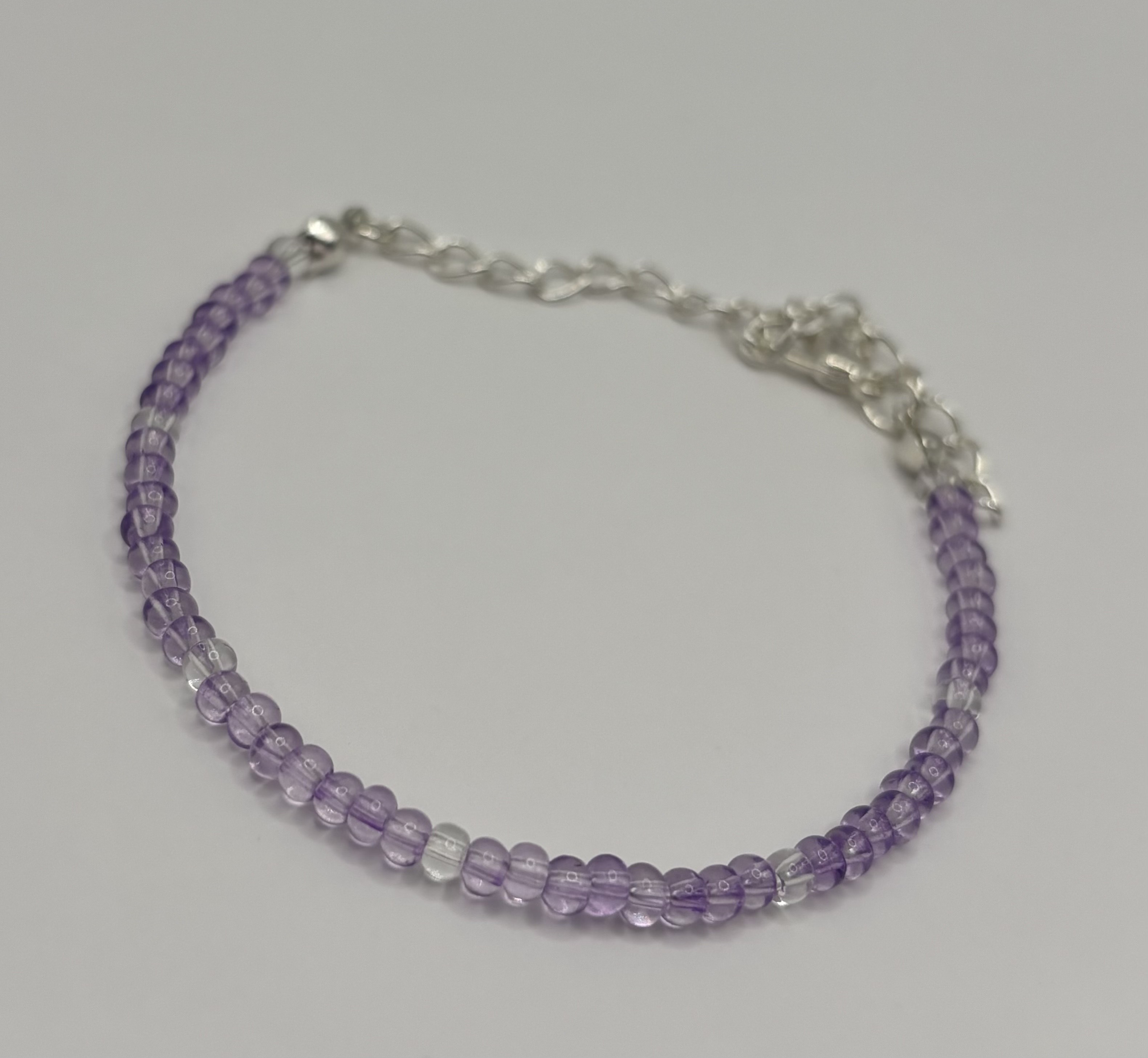 Purple & Small Clear Bead